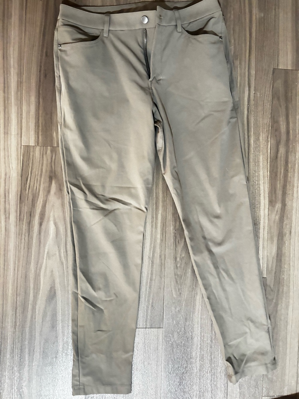 Lululemon Men's Slim-Fit Stretch Pants in Light Brown